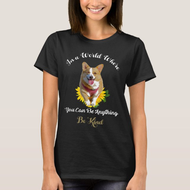 Hund T Corgi Tee Liebe Und Frieden T (Vorderseite)