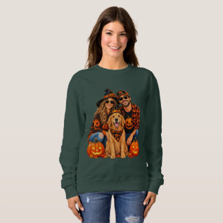 Hund-T-Shirt Retro Golden Retriever Halloween  Sweatshirt