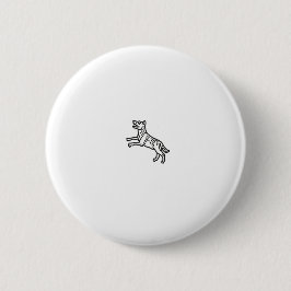 Hund Tattoo Vintag Button