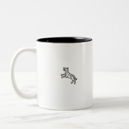 Hund Tattoo Vintag Zweifarbige Tasse