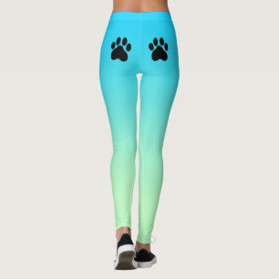 Hund + Tatzen-Aqua Athleisure Yoga keucht Leggings