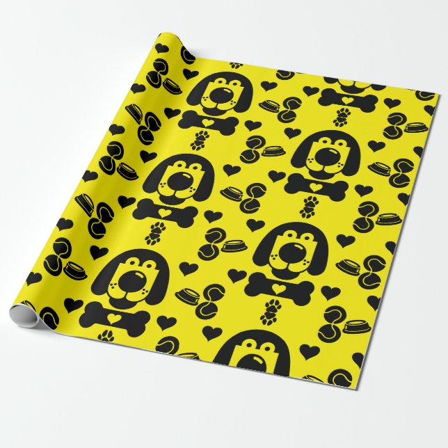 Hund Themed Geschenk Geschenkpapier (Ungerollt)