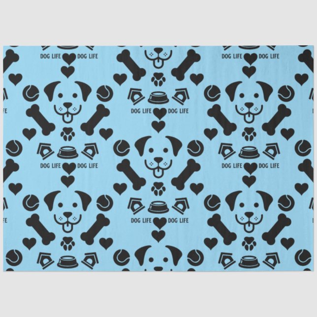 Hund Themed Geschenk Seidenpapier (Vorderseite)