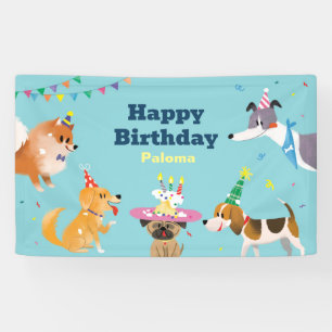 Hund Themed Happy Birthday Banner