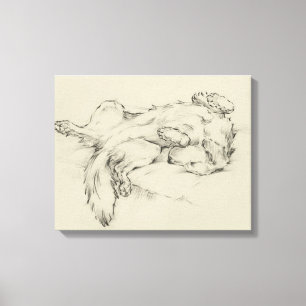 Hund Tired Leinwanddruck