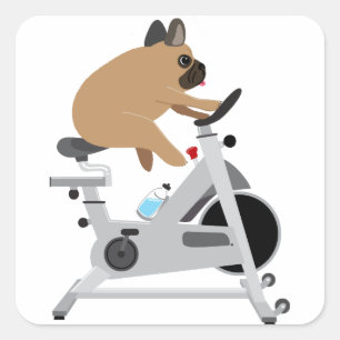 Hund Tired Quadratischer Aufkleber