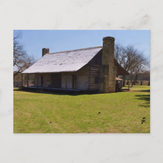 Hund-Trab Kabine Postkarte (Vorderseite)