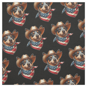 Hund tragen einen Hut und eine amerikanische Flagg Stoff