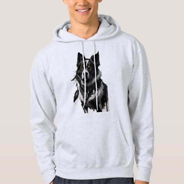 Hund, Träumer, Amulet, Talisman, Hoodie (Vorderseite)