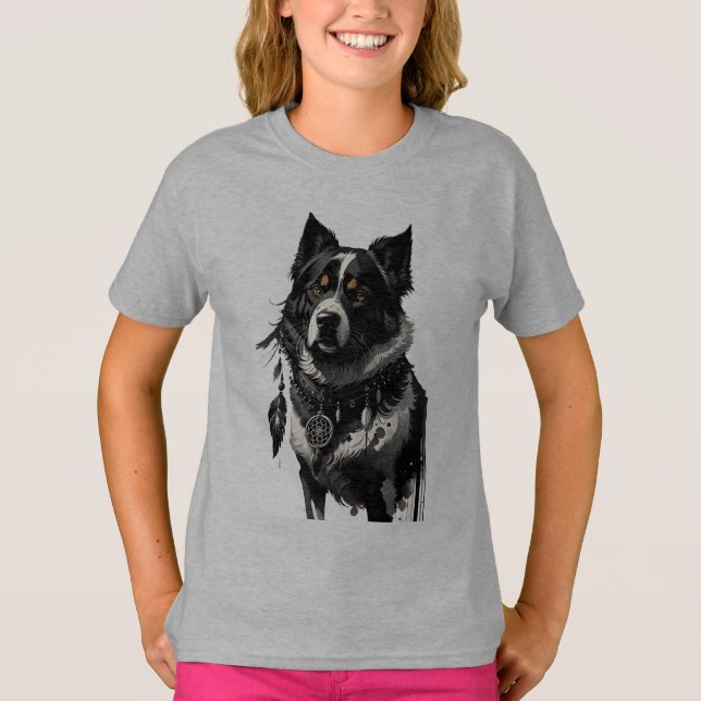 Hund, Träumer, Amulet, Talisman, T-Shirt (Vorderseite)