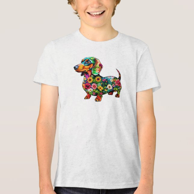 Hund Tri-Blend Shirt (Vorderseite)
