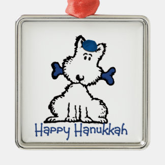 Hund u. Knochen Chanukka Ornament Aus Metall