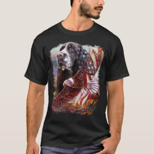 Hund und Adler Flagge Amerika Klassiker Vintage T-Shirt