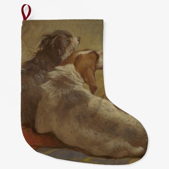 Hund und Bartollie (zwei Hunde) (Tiere) Großer Weihnachtsstrumpf (Vorderseite)