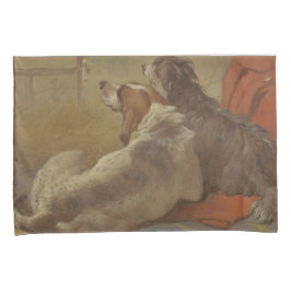 Hund und Bartollie (zwei Hunde) (Tiere) Kissenbezug