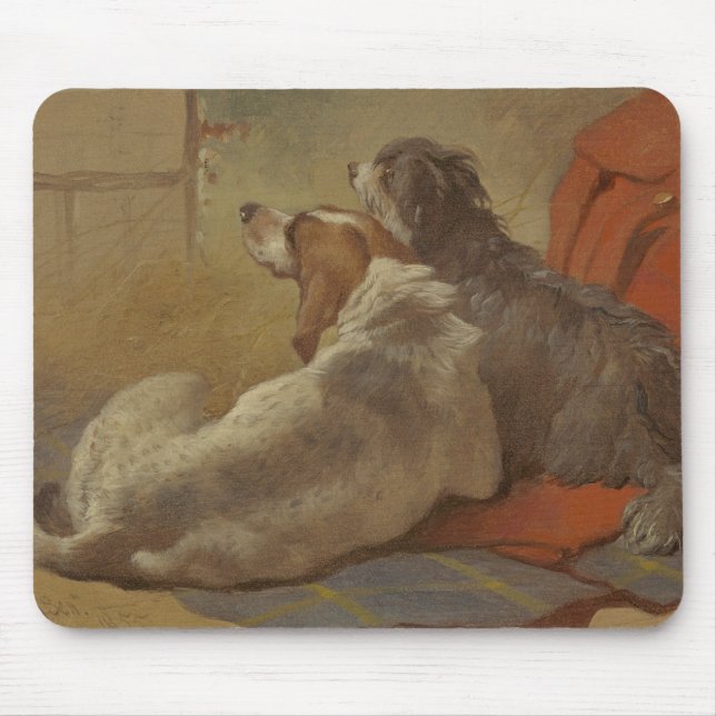 Hund und Bartollie (zwei Hunde) (Tiere) Mousepad (Vorne)