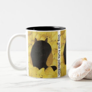 Hund und Birnen Zweifarbiges Kaffeetasse