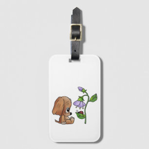 Hund und Blume Gepäckanhänger