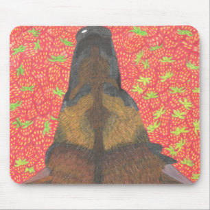 Hund und Erdbeere Mousepad