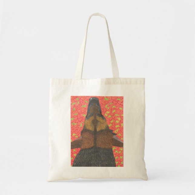 Hund und Erdbeerentasche Tragetasche (Vorne)
