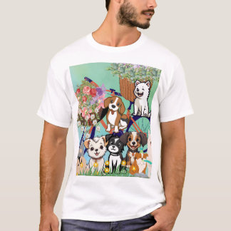 Hund und Fahrrad T-Shirt