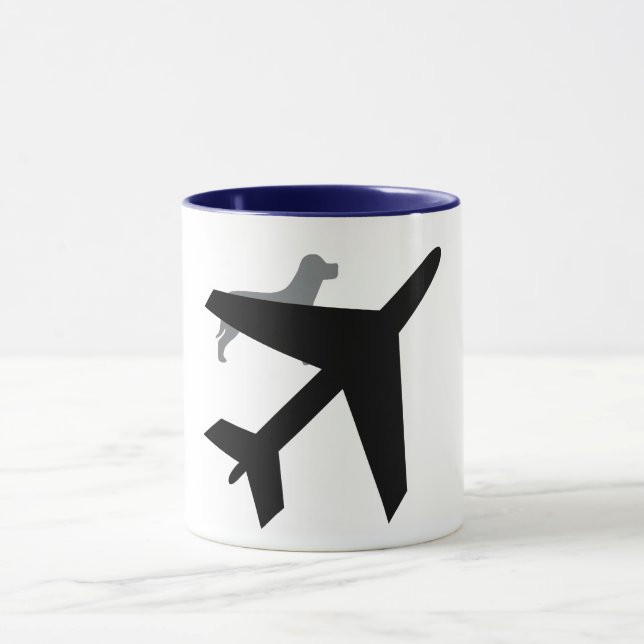 Hund und Flugzeug Tasse (Zentrum)