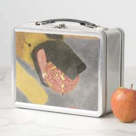 Hund und Granatapfel Metall-Lunchbox Metall Brotdose