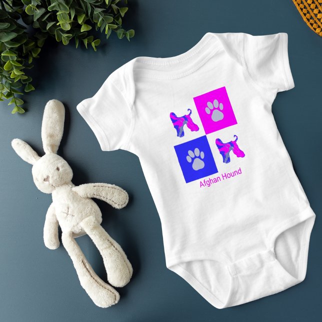 Hund und Hund und Paw Pink und Blau Baby Strampler (Von Creator hochgeladen)
