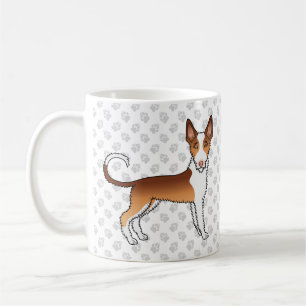 Hund und Hunde und Pfoten aus Rot und Weiß Kaffeetasse