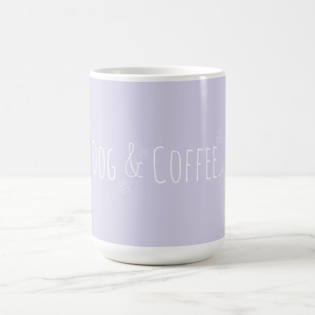 Hund und Kaffee Lilac Lila Kaffeetasse (Mittel)