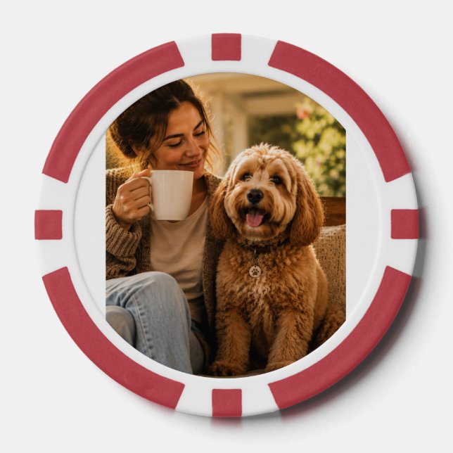 Hund und Kaffee Pokerchips (Vorderseite)