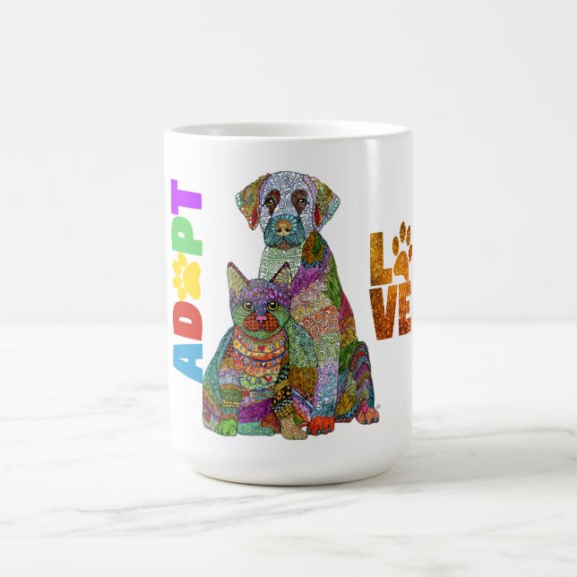 Hund und Katze Adoptier Keine Shop Rescue Tasse (Mittel)