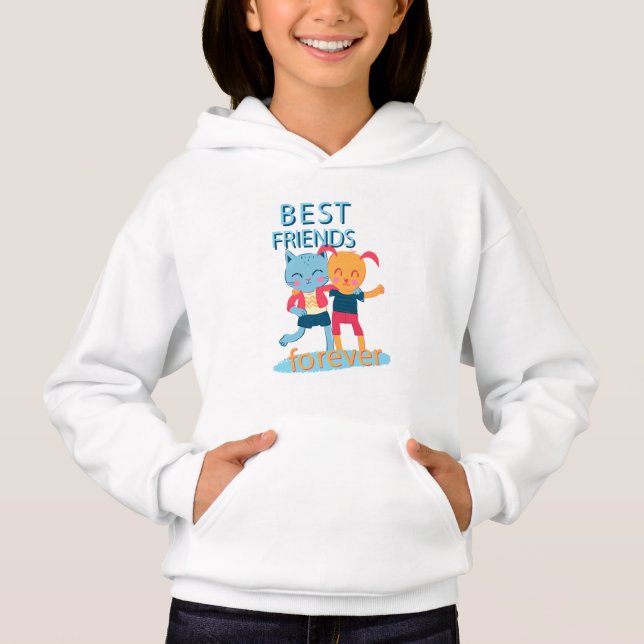 Hund und Katze Bester Freund Hoodie (Vorderseite)