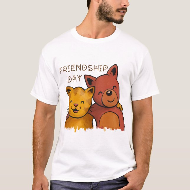 Hund und Katze Bester Freund T-Shirt (Vorderseite)