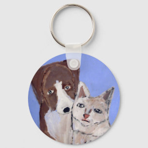 Hund und Katze durch Eric ginsburg Schlüsselanhänger