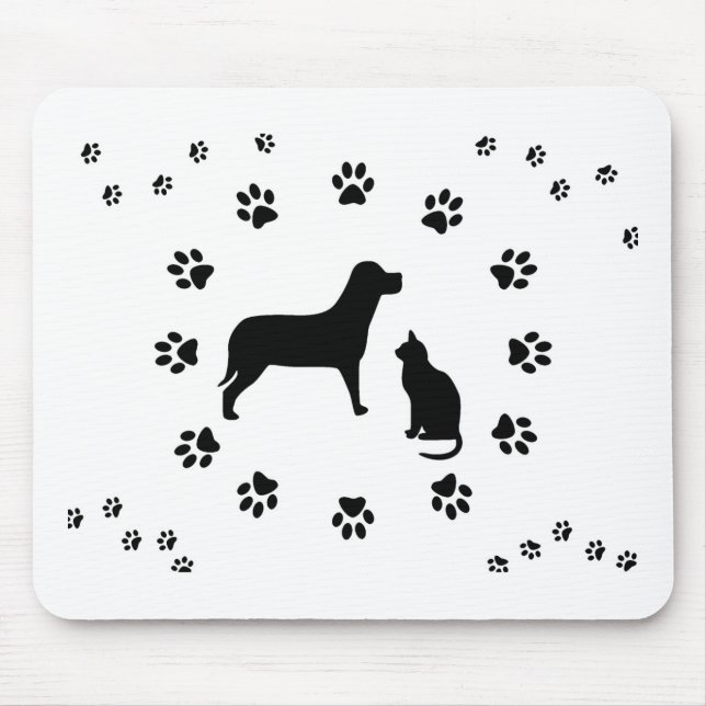 Hund und Katze Mousepad (Vorne)