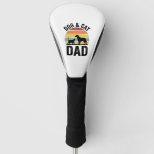 Hund und Katze Papa Vintage Haustierliebhaber-Shir Golf Headcover