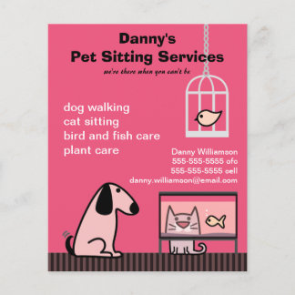 Hund und Katze, rot Flyer