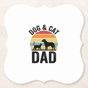 Hund und Katze Vater Vintage Haustierliebhaber-Shi Untersetzer