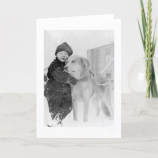 Hund und Kind Nome Alaska 1926 Karte