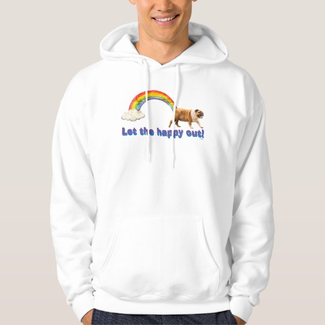 Hund und Rainbow Graffiti Hoodie (Vorderseite)