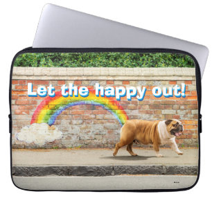 Hund und Rainbow Graffiti Laptopschutzhülle