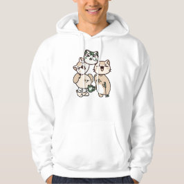 Hund und Schwein mit Gehstock teilen sich Kaffee Hoodie