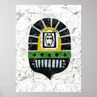 Hund unter der Bridge Poster Wall Art