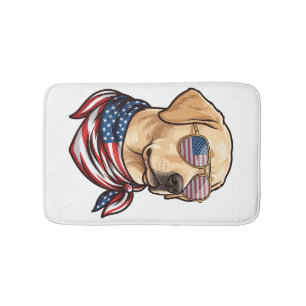 Hund Usa Flag Sonnenbrille Bandana Badematte