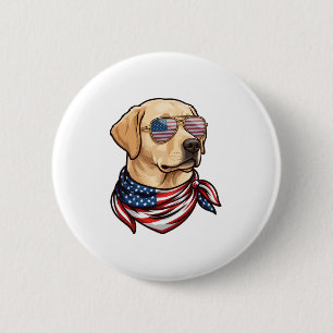Hund Usa Flag Sonnenbrille Bandana Button