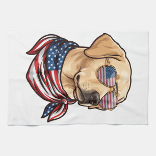 Hund Usa Flag Sonnenbrille Bandana Geschirrtuch