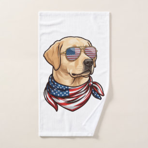 Hund Usa Flag Sonnenbrille Bandana Handtuch