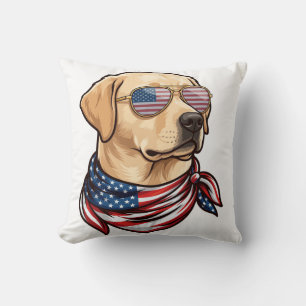 Hund Usa Flag Sonnenbrille Bandana Kissen