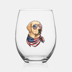 Hund Usa Flag Sonnenbrille Bandana Weinglas Ohne Stiel